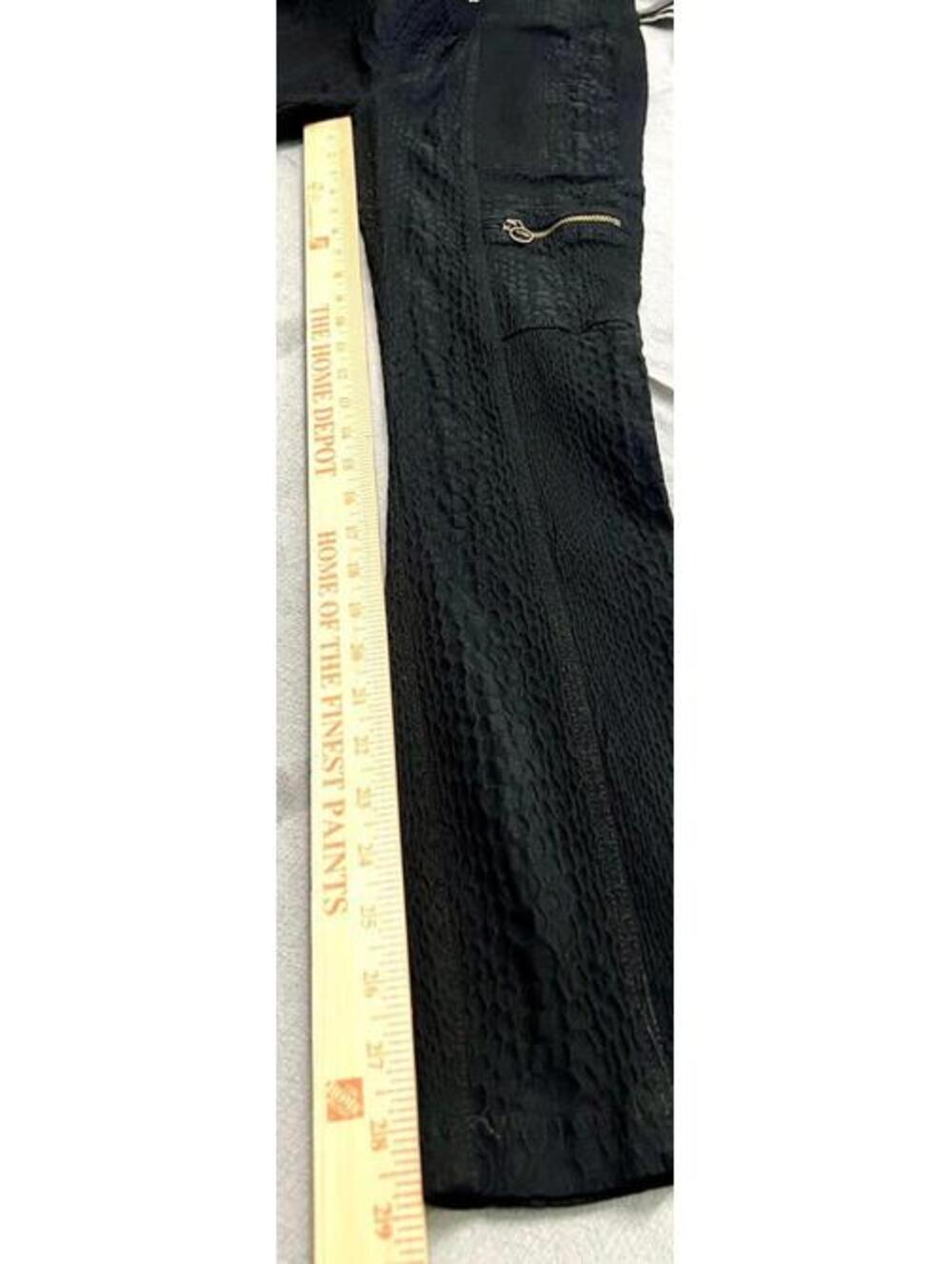 XCVI Kamala Textured Snakeskin Cargo Leggings Black Lagenlook Boho Utility XS - Picture 5 of 9